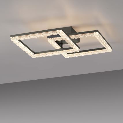 JUST LIGHT. 14732-18 - LED plafondlamp GLITRA LED/17,5W/230V 37,6x37,6 cm zwart