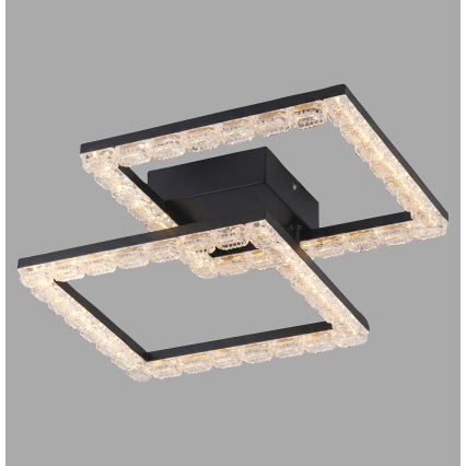 JUST LIGHT. 14732-18 - LED plafondlamp GLITRA LED/17,5W/230V 37,6x37,6 cm zwart
