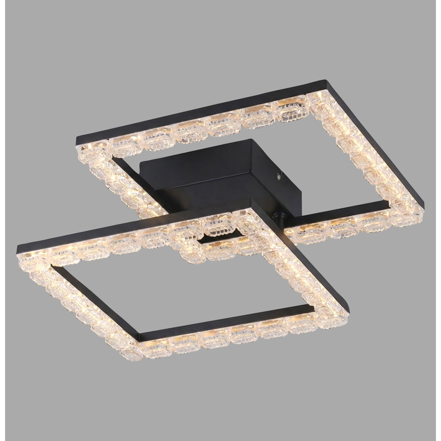 JUST LIGHT. 14732-18 - LED plafondlamp GLITRA LED/17,5W/230V 37,6x37,6 cm zwart