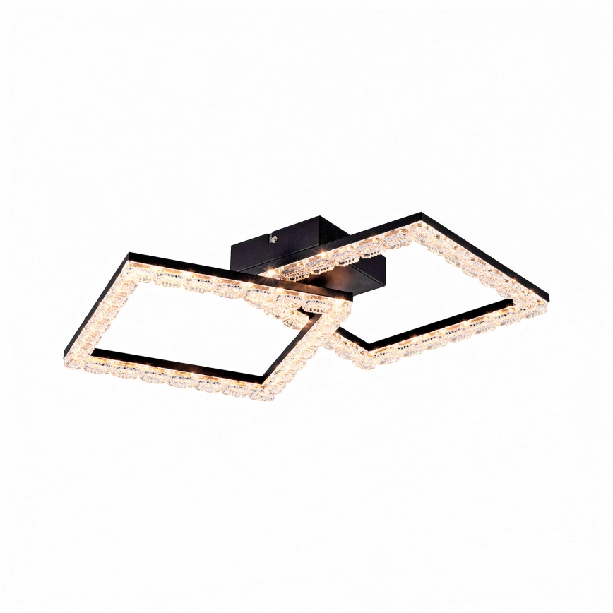 JUST LIGHT. 14732-18 - LED plafondlamp GLITRA LED/17,5W/230V 37,6x37,6 cm zwart