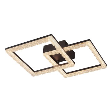 JUST LIGHT. 14732-18 - Plafonnier LED GLITRA LED/17,5W/230V 37,6x37,6 cm noir
