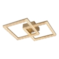 JUST LIGHT. 14732-60 - LED plafondlamp GLITRA LED/17,5W/230V 37,6x37,6 cm goud