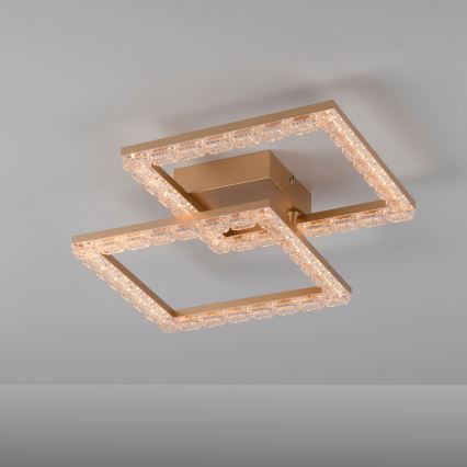 JUST LIGHT. 14732-60 - LED plafondlamp GLITRA LED/17,5W/230V 37,6x37,6 cm goud