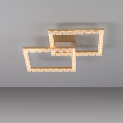 JUST LIGHT. 14732-60 - LED plafondlamp GLITRA LED/17,5W/230V 37,6x37,6 cm goud