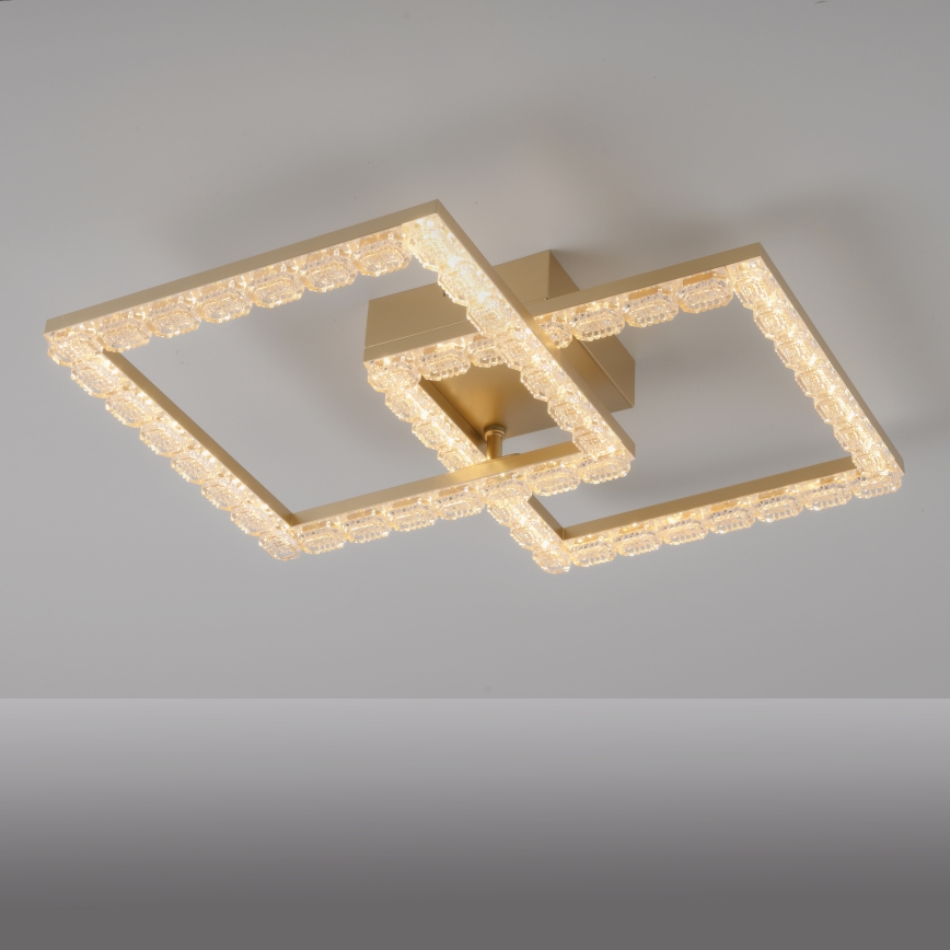 JUST LIGHT. 14732-60 - LED plafondlamp GLITRA LED/17,5W/230V 37,6x37,6 cm goud