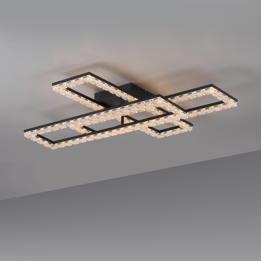 JUST LIGHT. 14733-18 - LED plafondlamp GLITRA LED/35W/230V 57x72 cm zwart