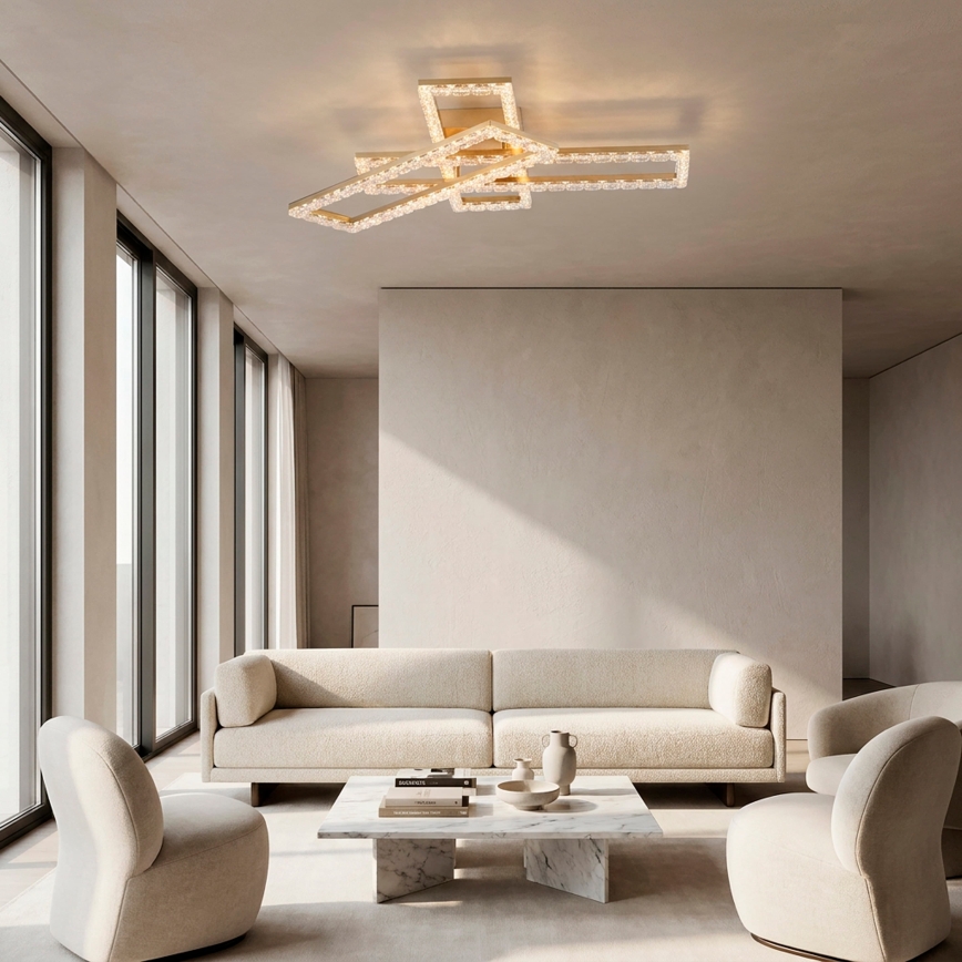 JUST LIGHT. 14733-60 - LED Plafondlamp GLITRA LED/35W/230V 57,25x72,05 cm goudkleurig