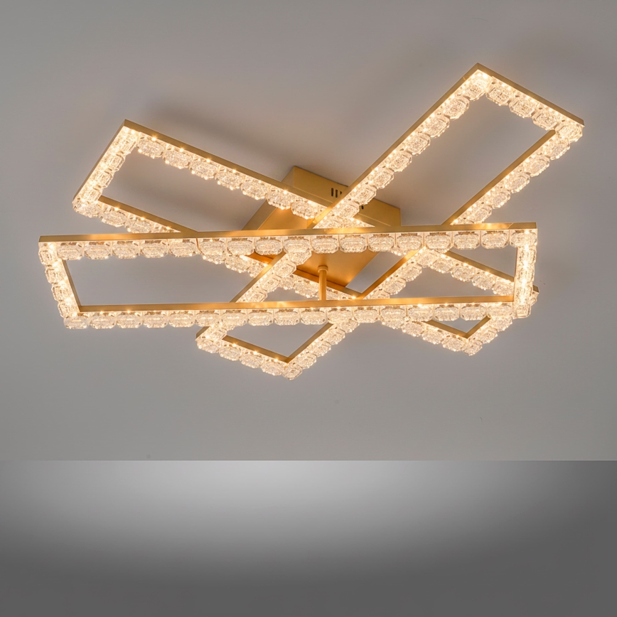 JUST LIGHT. 14733-60 - LED Plafondlamp GLITRA LED/35W/230V 57,25x72,05 cm goudkleurig