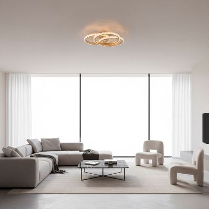 JUST LIGHT. 14734-60 - LED plafondlamp GLITRA LED/37W/230V Ø 50 cm goud