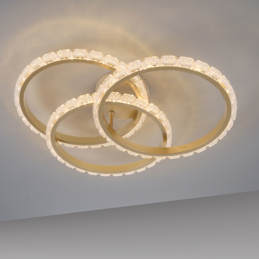 JUST LIGHT. 14734-60 - LED plafondlamp GLITRA LED/37W/230V Ø 50 cm goud
