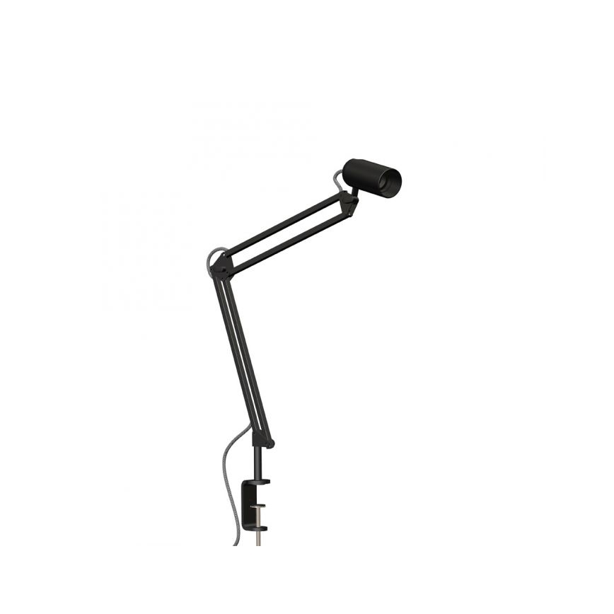 JUST LIGHT. 14773-18 - Lampe de table avec pince TURN ME 1xE27/60W/230V noir