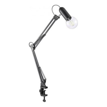 JUST LIGHT. 14773-18 - Tafellamp met klem TURN ME 1xE27/60W/230V zwart