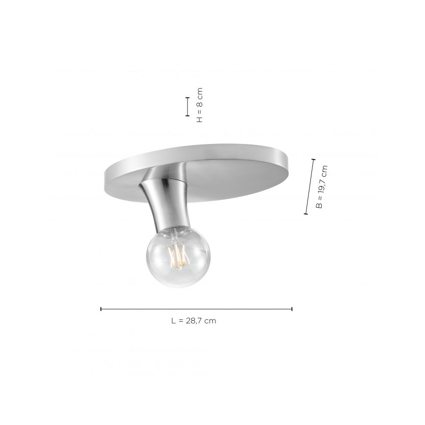 JUST LIGHT. 14777-55 - Plafonnier TURN ME 1xE27/60W/230V chrome mat