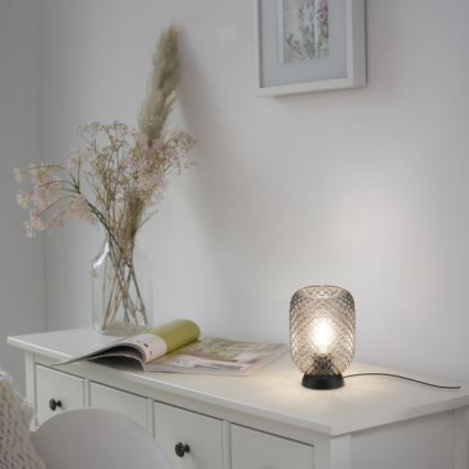 JUST LIGHT. 14906-18 - Lampe de table REISHI 1xE27/40W/230V noir