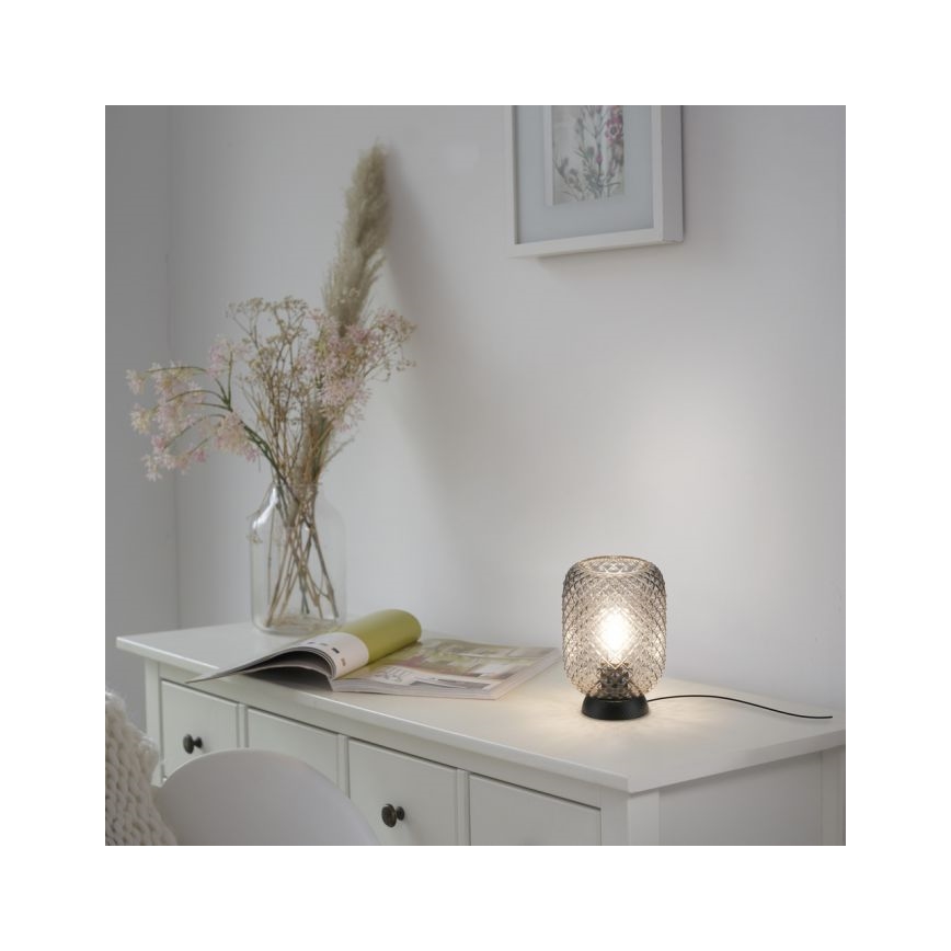 JUST LIGHT. 14906-18 - Lampe de table REISHI 1xE27/40W/230V noir