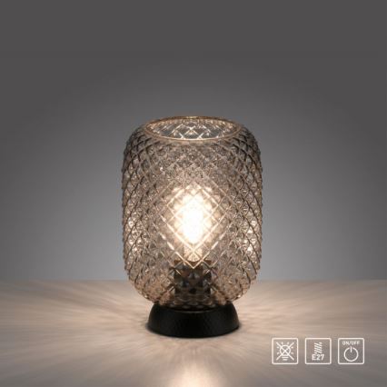 JUST LIGHT. 14906-18 - Lampe de table REISHI 1xE27/40W/230V noir