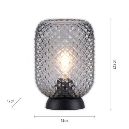 JUST LIGHT. 14906-18 - Lampe de table REISHI 1xE27/40W/230V noir