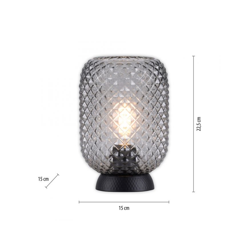 JUST LIGHT. 14906-18 - Lampe de table REISHI 1xE27/40W/230V noir