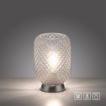 JUST LIGHT. 14906-55 - Lampe de table REISHI 1xE27/40W/230V chrome mat