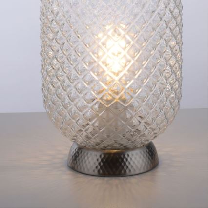 JUST LIGHT. 14906-55 - Lampe de table REISHI 1xE27/40W/230V chrome mat