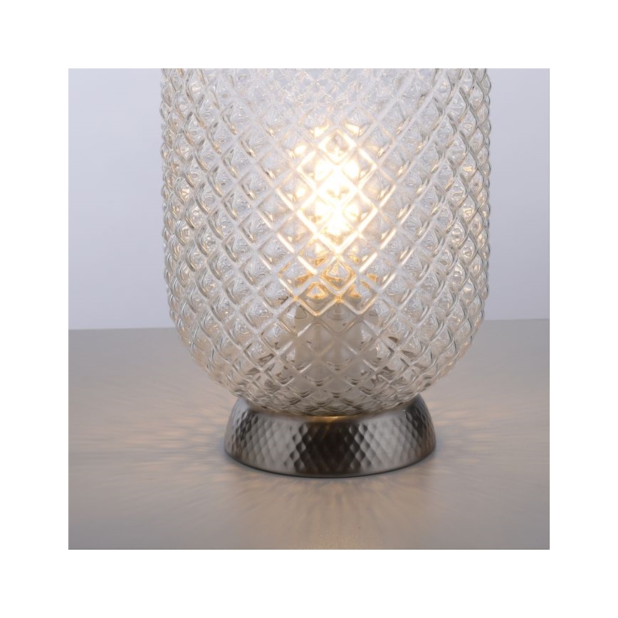 JUST LIGHT. 14906-55 - Lampe de table REISHI 1xE27/40W/230V chrome mat