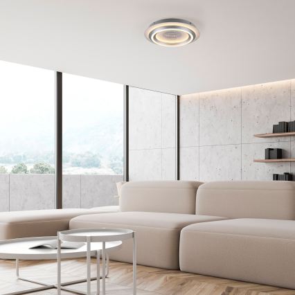 JUST LIGHT. 15089-21 - LED plafondlamp CICHIO LED/36W/230V Ø 40 cm mat chroom