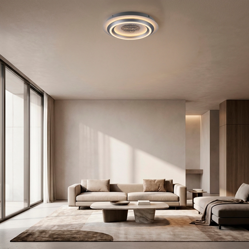 JUST LIGHT. 15089-21 - LED plafondlamp CICHIO LED/36W/230V Ø 40 cm mat chroom