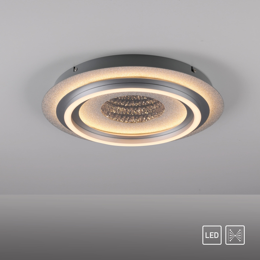 JUST LIGHT. 15089-21 - LED plafondlamp CICHIO LED/36W/230V Ø 40 cm mat chroom