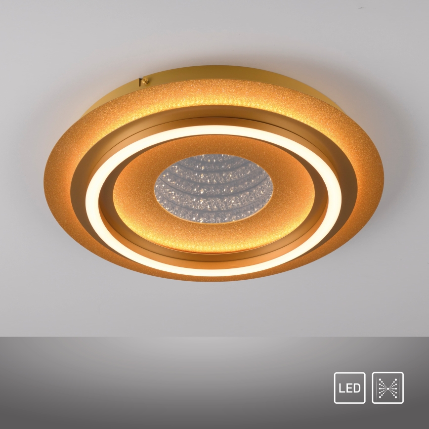 JUST LIGHT. 15089-60 - LED plafondlamp CICHIO LED/36W/230V Ø 40 cm goudkleurig