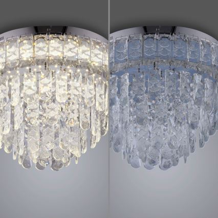 JUST LIGHT. 15092-17 - LED plafondlamp KULUNKA LED/33W/230V Ø 38 cm glanzend chroom