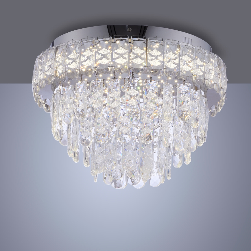 JUST LIGHT. 15092-17 - LED plafondlamp KULUNKA LED/33W/230V Ø 38 cm glanzend chroom