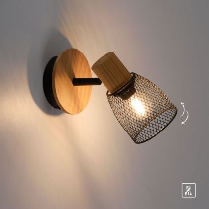JUST LIGHT. 15191-79 - Spot mural TAMIS 1xE14/10W/230V pin