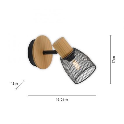 JUST LIGHT. 15191-79 - Spot mural TAMIS 1xE14/10W/230V pin