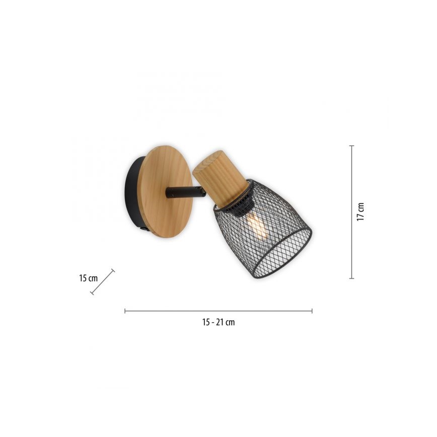 JUST LIGHT. 15191-79 - Spot mural TAMIS 1xE14/10W/230V pin