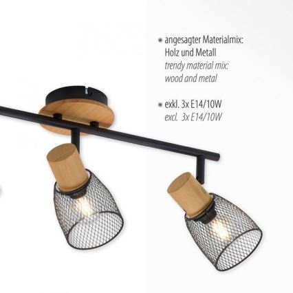 JUST LIGHT. 15193-79 - Spot TAMIS 3xE14/10W/230V