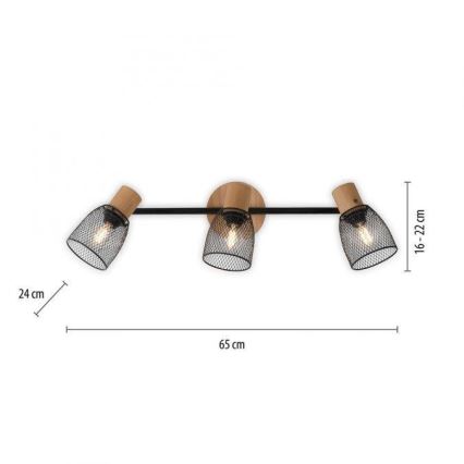 JUST LIGHT. 15193-79 - Spot TAMIS 3xE14/10W/230V