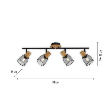 JUST LIGHT. 15194-79 - Spot TAMIS 4xE14/10W/230V