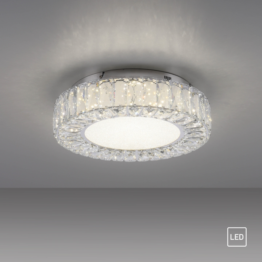 JUST LIGHT. 15221-17 - Plafonnier LED KULUNKA LED/32W/230V Ø 37 cm chrome brillant