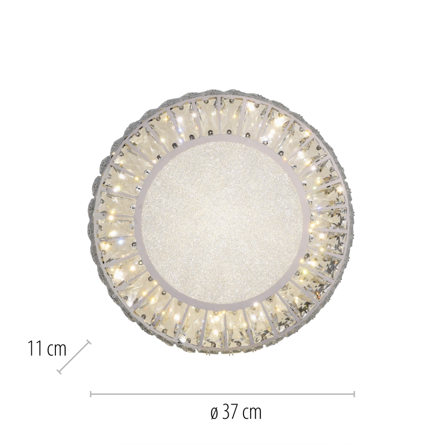 JUST LIGHT. 15221-17 - Plafonnier LED KULUNKA LED/32W/230V Ø 37 cm chrome brillant