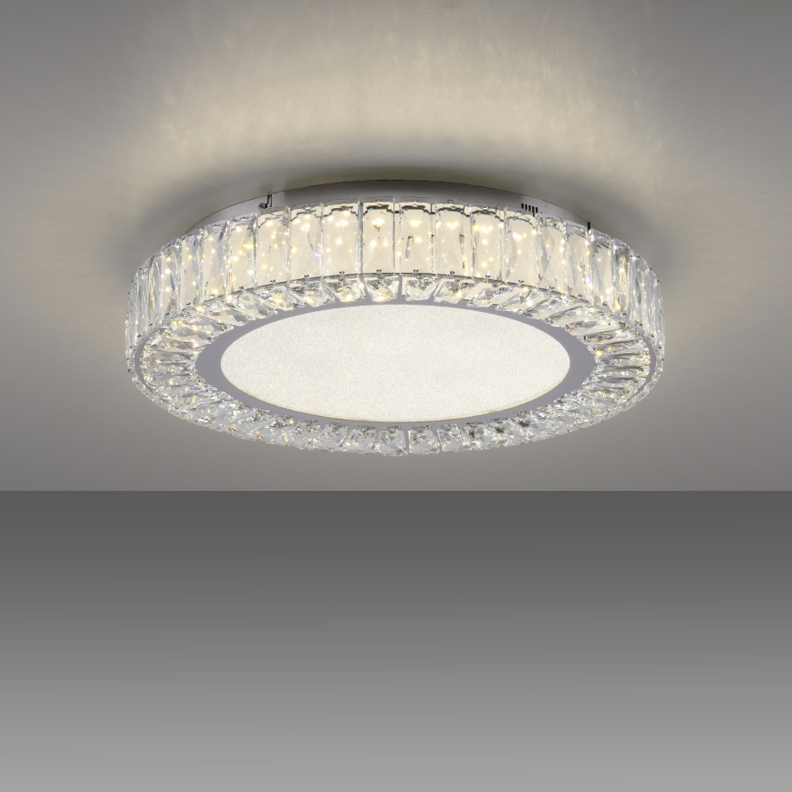 JUST LIGHT. 15222-17 - LED-plafondlamp KULUNKA LED/46W/230V Ø 50 cm glanzend chroom