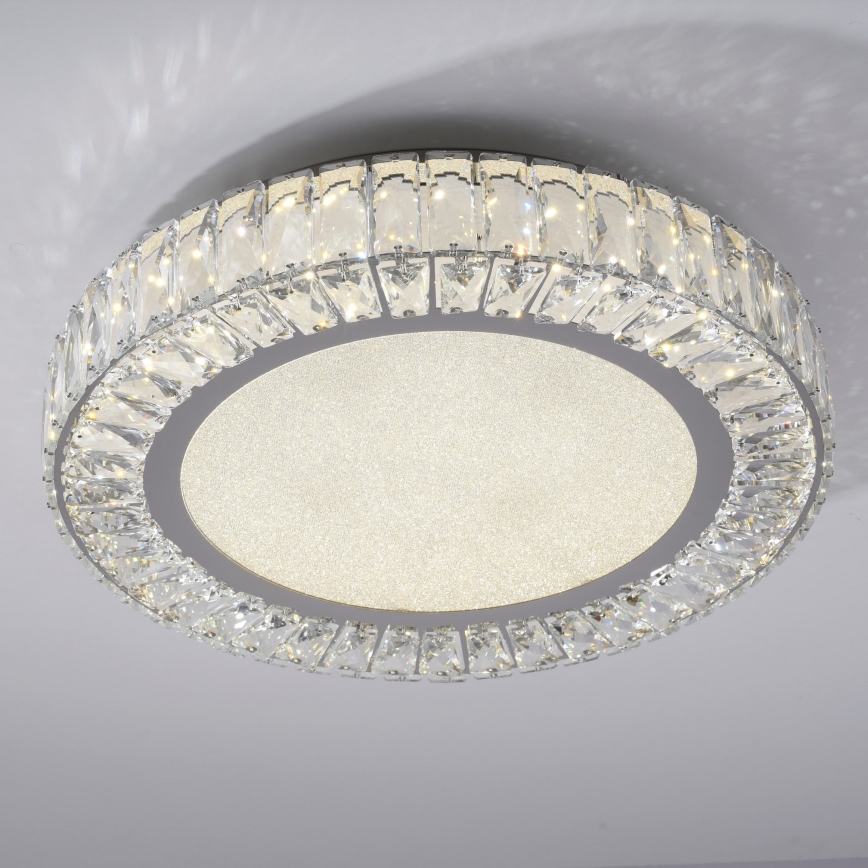 JUST LIGHT. 15222-17 - LED-plafondlamp KULUNKA LED/46W/230V Ø 50 cm glanzend chroom