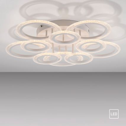 JUST LIGHT. 15268-16 - LED Plafondlamp CRYSTALLO LED/48,5W/230V Ø 68,6 cm wit