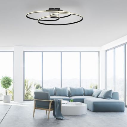 JUST LIGHT. 15321-18 - Plafonnier LUMACA LED/33W/230V noir