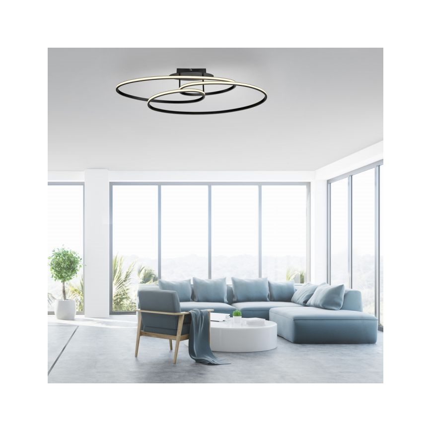 JUST LIGHT. 15321-18 - Plafonnier LUMACA LED/33W/230V noir