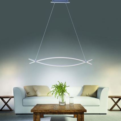 JUST LIGHT. 15382-55 - LED Hanglamp aan een koord MAJA 2xLED/8,4W/230V mat chroom