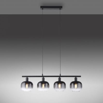 JUST LIGHT. 15421-18 - Hanglamp aan een koord ZEA 4xE14/25W/230V zwart