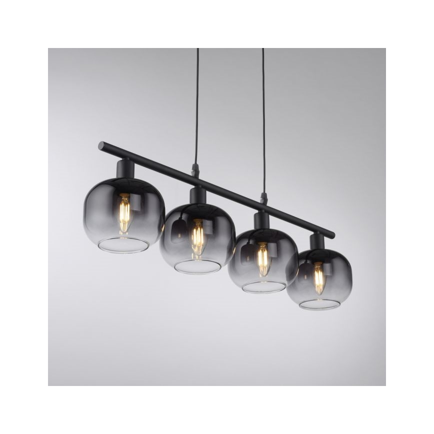 JUST LIGHT. 15421-18 - Hanglamp aan een koord ZEA 4xE14/25W/230V zwart