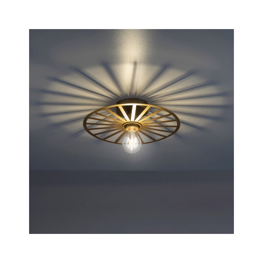 JUST LIGHT. 15635-60 - Plafondlamp SPIKE 1xE27/40W/230V diameter 30 cm messing