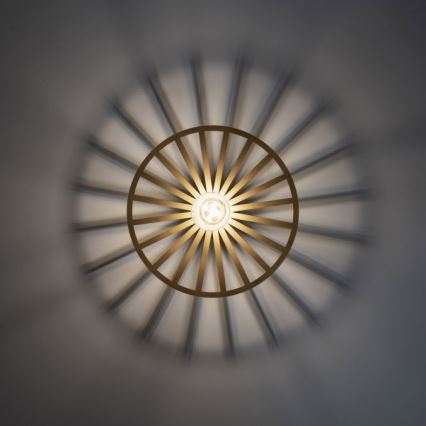 JUST LIGHT. 15635-60 - Plafondlamp SPIKE 1xE27/40W/230V diameter 30 cm messing