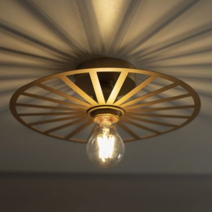 JUST LIGHT. 15635-60 - Plafonnier SPIKE 1xE27/40W/230V d. 30 cm laiton